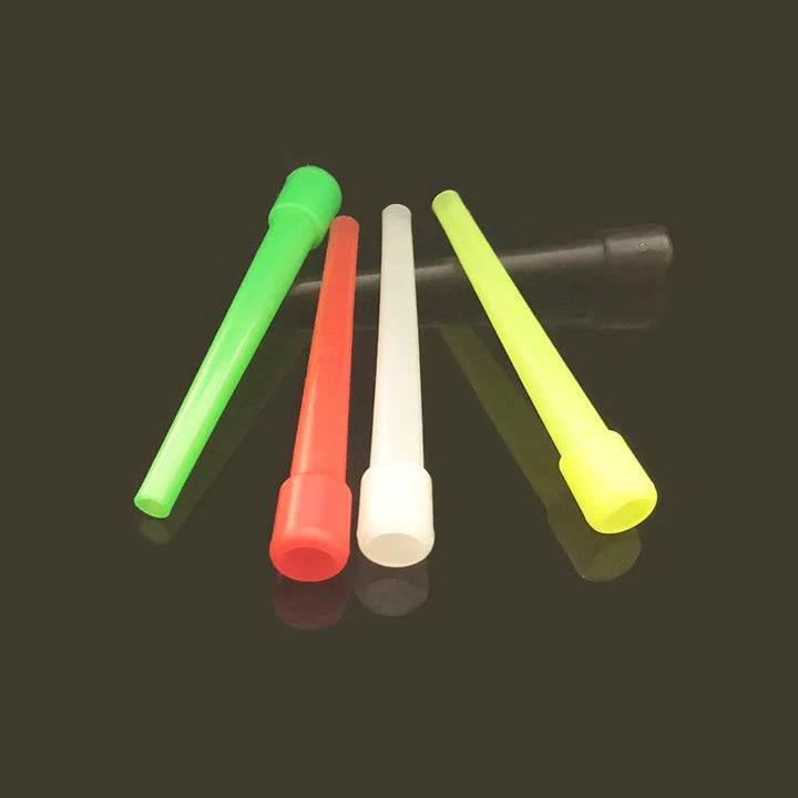 Assorted colorful disposable hookah mouthpieces for shisha lovers, ideal for group settings and parties.