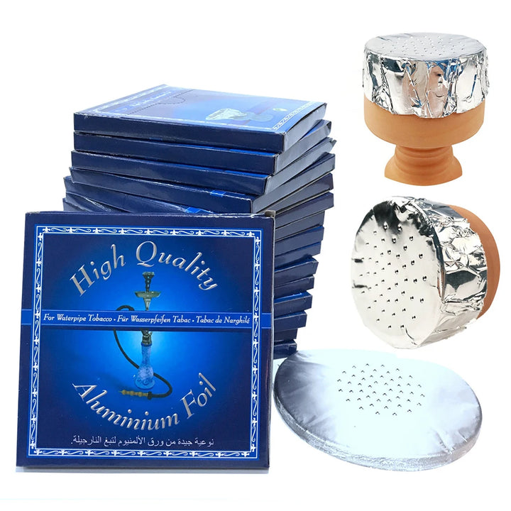 50pcs Pre-Punched Hookah Tinfoil - Premium Shisha Accessory