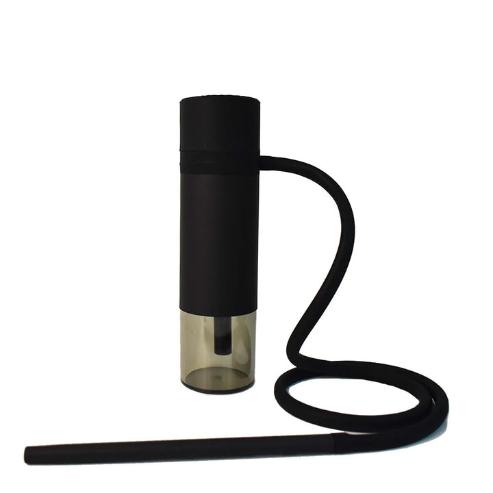 Shisha-Go Pro portable hookah in sleek black finish for home and travel use.